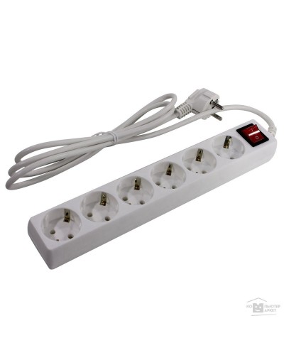 SP6W-250. Сетевой фильтр 6 розеток, 5м, белый. 5bites во Владимире