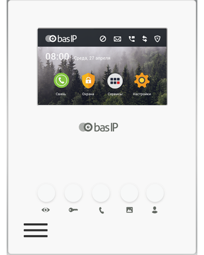 AU-04LA (AU-04L) WHITE. Монитор IP-домофона. BAS-IP во Владимире