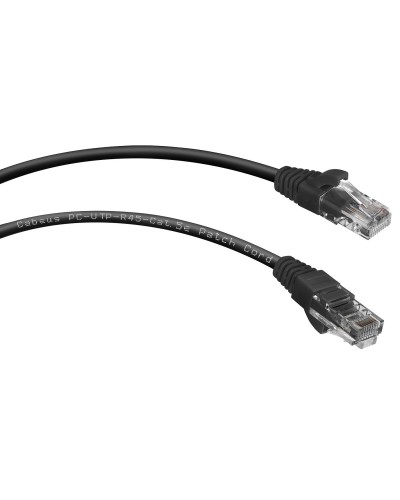 PC-UTP-RJ45-Cat.5e-0.15m-BK (8990c), чёрный. Патч-корд медный. CABEUS во Владимире