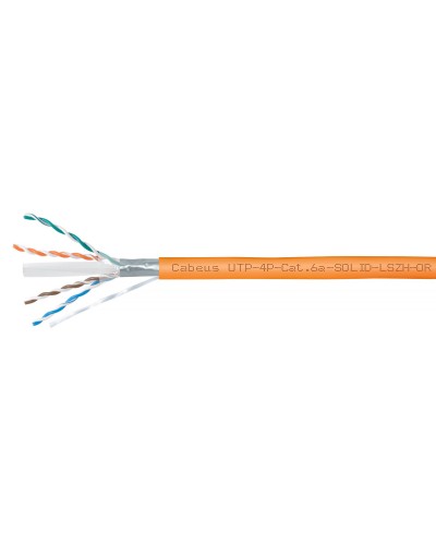 UTP-4P-Cat.6a-SOLID-LSZH-OR (11374c). Кабель «витая пара» (LAN) для структурированных систем связи. CABEUS во Владимире