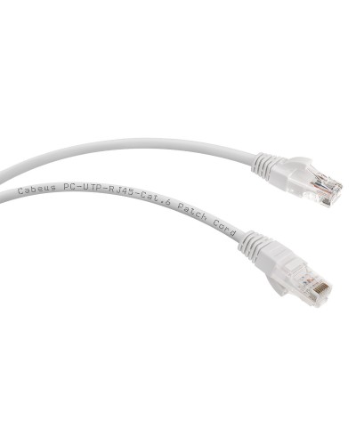 PC-UTP-RJ45-Cat.6-0.3m-WH (8668c), белый. Патч-корд медный. CABEUS во Владимире