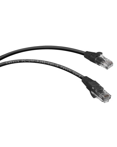 PC-UTP-RJ45-Cat.6-0.3m-BK (8661c), чёрный. Патч-корд медный. CABEUS во Владимире