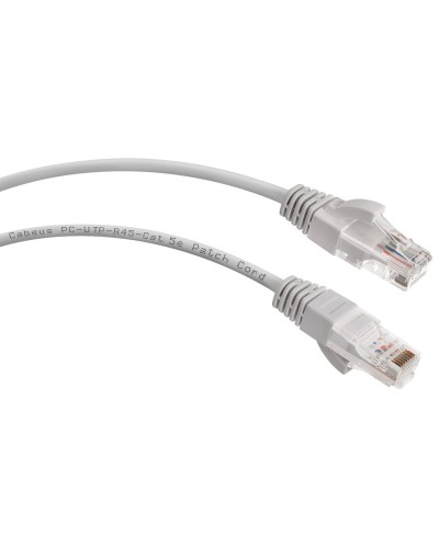 PC-UTP-RJ45-Cat.5e-1m (7211c), серый. Патч-корд медный. CABEUS во Владимире