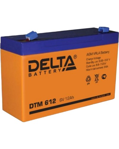 Delta DTM 612. Аккумулятор герметичный свинцово-кислотный. Delta во Владимире