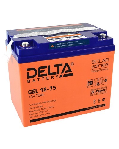 Delta GEL 12-75. Аккумулятор герметичный свинцово-кислотный. Delta во Владимире