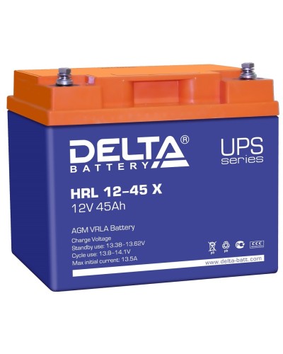 Delta HRL 12-45 X. Аккумулятор герметичный свинцово-кислотный. Delta во Владимире