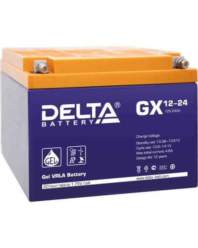 Delta GX 12-24. Аккумулятор герметичный свинцово-кислотный. Delta во Владимире