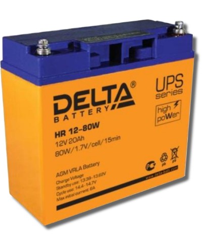 Delta HR 12-80 W. Аккумулятор герметичный свинцово-кислотный. Delta во Владимире
