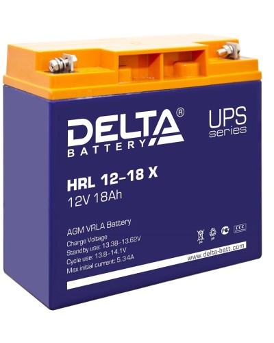 Delta HRL 12-18 X. Аккумулятор герметичный свинцово-кислотный. Delta во Владимире