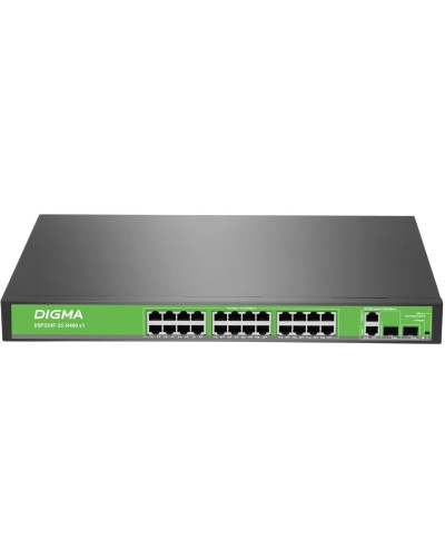 DSP224F-2C-R400 DSP224F-2C-R400 V1 (L2) 24х100Мбит/с 2хКомбо(1000BASE-T/SFP) 24PoE 24PoE+ 400W. Коммутатор с питанием по PoE. Digma во Владимире