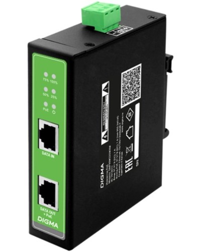 DNP90W48GDXM 10/100/1000BASE-T 90Вт 37-57В(DC). Инжектор PoE. Digma во Владимире
