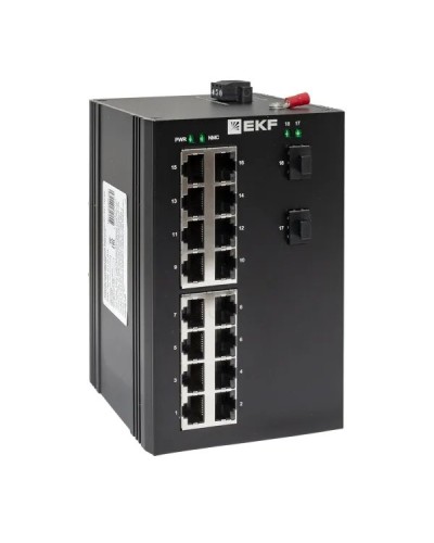 TSX-U-2GX/SFP-16GT. Промышленный неуправляемый коммутатор. EKF во Владимире
