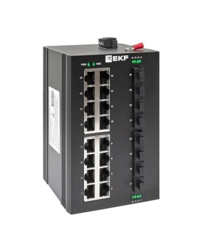 TSX-U-8GX/SFP-16GT. Промышленный неуправляемый коммутатор. EKF во Владимире