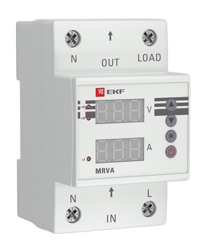 MRVA 63A PROxima (MRVA-63A). Реле напряжения и тока с дисплеем. EKF во Владимире