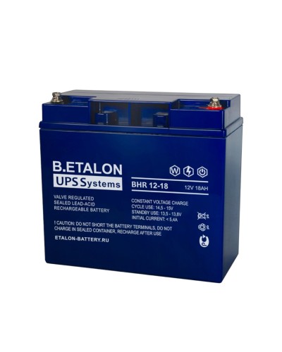 B.ETALON BHR 12-18. Аккумулятор герметичный свинцово-кислотный. ETALON во Владимире