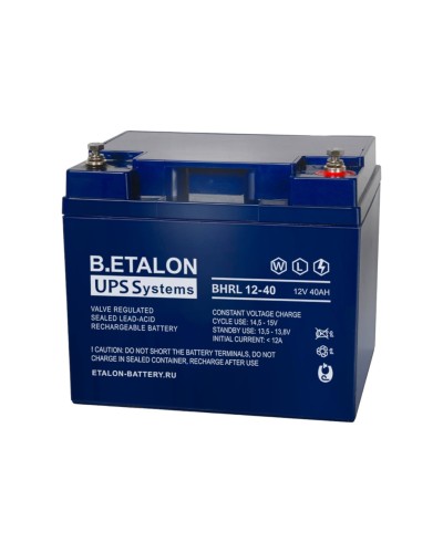 B.ETALON BHRL 12-40. Аккумулятор герметичный свинцово-кислотный. ETALON во Владимире