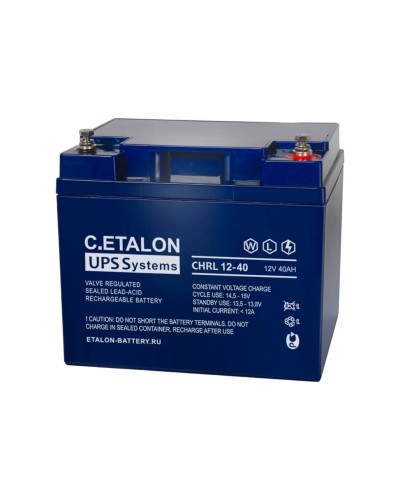 C.ETALON CHRL 12-40. Аккумулятор герметичный свинцово-кислотный. ETALON во Владимире