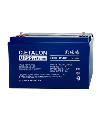 C.ETALON CHRL 12-100. Аккумулятор герметичный свинцово-кислотный. ETALON во Владимире