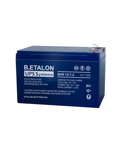 B.ETALON BHR 12-7,2. Аккумулятор герметичный свинцово-кислотный. ETALON во Владимире