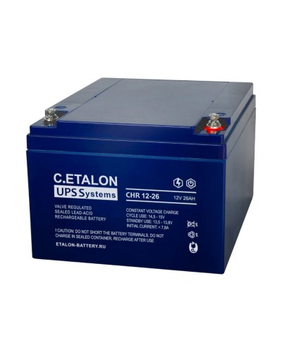 C.ETALON CHR 12-26. Аккумулятор герметичный свинцово-кислотный. ETALON во Владимире