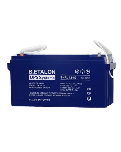 B.ETALON BHRL 12-80. Аккумулятор герметичный свинцово-кислотный. ETALON во Владимире
