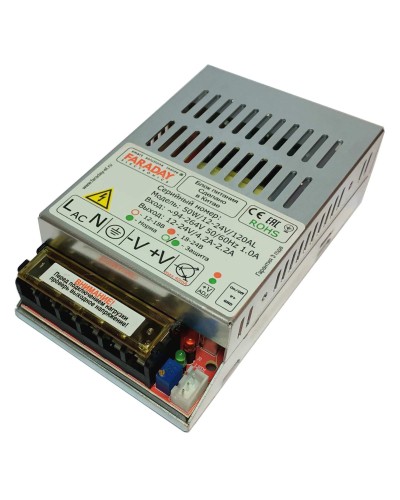 50W/12-24V/120AL. Импульсный блок питания. FARADAY во Владимире