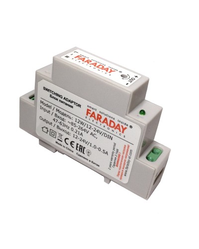 12W/12-24V/DIN. Блок питания. FARADAY во Владимире