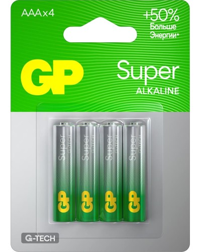 GP Super Alkaline 15A AA (GP 15AA21-2CRSBC4), упак. 4 шт. БЛИСТЕР. Алкалиновые батарейки. GP Batteries во Владимире