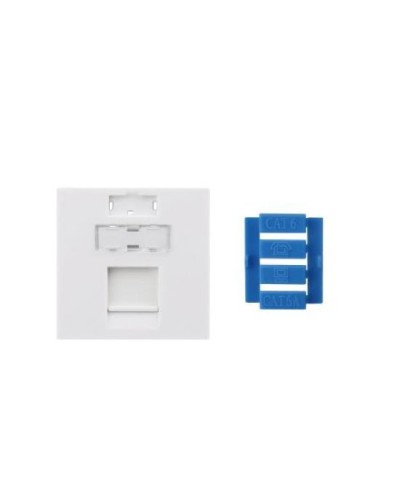 SIP3-1K-M45-45. Вставка 45x45 для 1 модуля Keystone Jack, со шторкой. Hyperline во Владимире