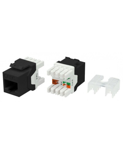 KJ8-8P8C-C6-180-BK. Вставка Keystone Jack RJ-45. Hyperline во Владимире