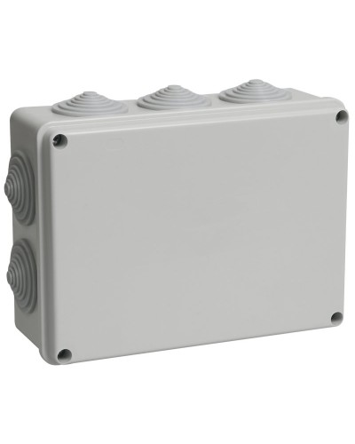 Коробка распаячная КМ41244 190х140х70 открытой проводки IP55 10 гермовводов серая (UKO11-190-140-070-K41-55). Коробка распаячная безгалогенная (HF). IEK во Владимире