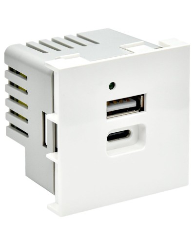 Розетка USB A+C 4,2А PRIMER РКЮ-25-40-П белый IEK (PR-KK40D-RU-0-2-AC-K01). Розетка USB. IEK во Владимире