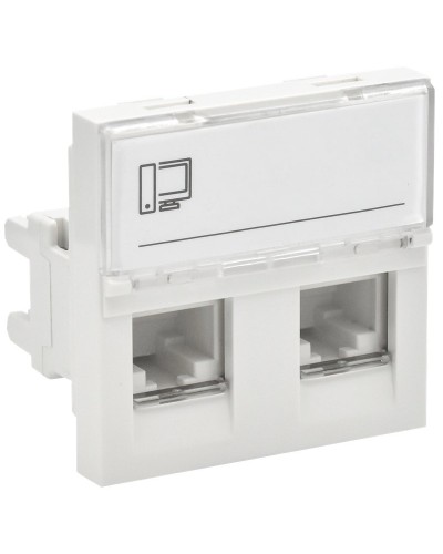 Розетка RJ45 кат.5E PRIMER РКИ-22-00-П-5 белый IEK (PR-KK40D-RI-0-2-2C5EU-K01). Розетка RJ-45. IEK во Владимире