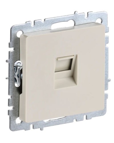 Розетка RJ45 РК10-БрКр кат.5E бежевый BRITE (BR-K10-1-K10). Розетка компьютерная. IEK во Владимире