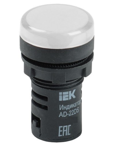 Лампа AD22DS (LED) матрица D22 мм 24В AC/DC белый (BLS10-ADDS-024-K01). Светосигнальный индикатор. IEK во Владимире