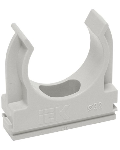 Держатель с защёлкой D32 серый ELASTA (50 шт) (CTA10D-CF32-K41-050). Держатель с защёлкой. IEK во Владимире