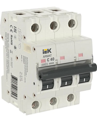 M06N 3P C 40А 6кА ARMAT (AR-M06N-3-C040). Автоматический выключатель. IEK во Владимире