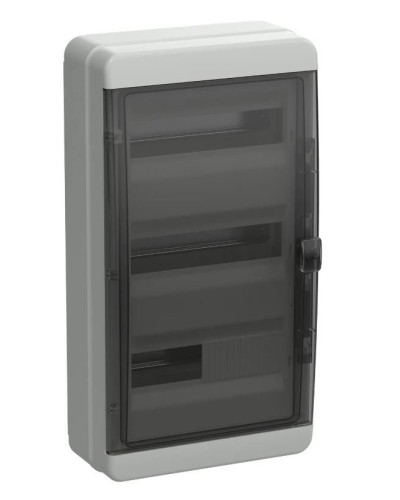 Корпус пластиковый КМПн-36 IP65 TEKFOR (TF5-KP72-N-36-65-K03-K02). Корпус модульный пластиковый черная прозрачная дверь. IEK во Владимире