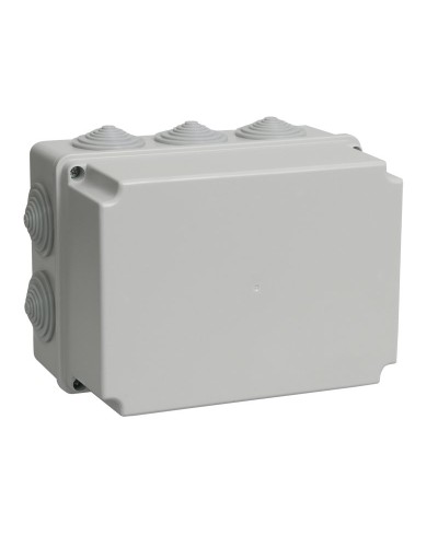 Коробка распаячная КМ41246 190х140х120 открытой проводки IP55 10 гермовводов серая (UKO10-190-140-120-K41-55). Коробка распаячная безгалогенная (HF). IEK во Владимире