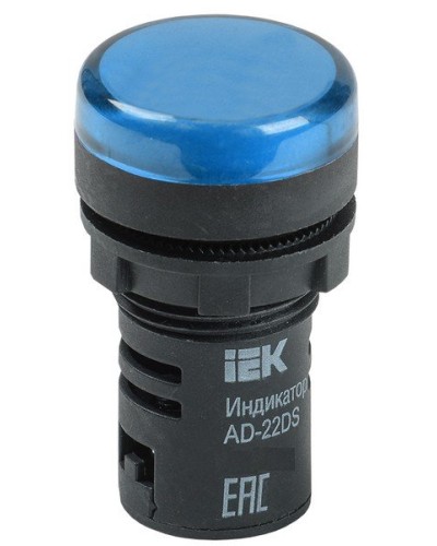 Лампа AD22DS (LED)матрица D22мм синий 230В (BLS10-ADDS-230-K07). Светосигнальный индикатор. IEK во Владимире