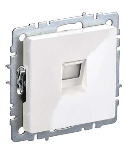 Розетка RJ45 РК10-БрБ кат.5E, белая BRITE (BR-K10-1-K01). Розетка компьютерная. IEK во Владимире