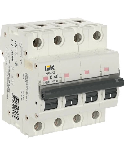 M06N 4P C 40А 6кА ARMAT (AR-M06N-4-C040). Автоматический выключатель. IEK во Владимире