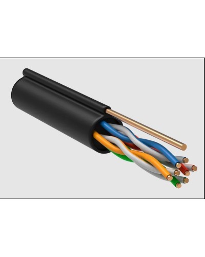 GENERICA U/UTP 5E 24AWG 4PR LDPE трос черный (BC3-C5E04-159-305-R-G). Кабель «витая пара» (LAN) для структурированных систем связи. IEK во Владимире