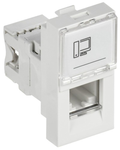 Розетка RJ45 кат.6 PRIMER РКИ-10-00-П-6 белый IEK (PR-KK40D-RI-0-1-C06U-K01). Розетка RJ-45. IEK во Владимире