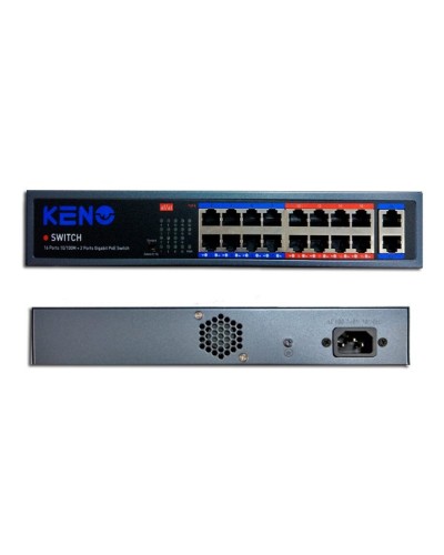 KN-SW1602POE+. Коммутатор с питанием по PoE. KENO во Владимире