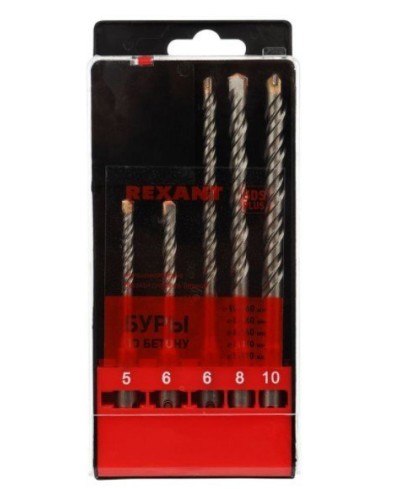 Набор буров, бетон 5-6х110, 6-8-10х160 мм, 5 шт, SDS PLUS Kranz (KR-91-0406): Аксессуар для электроинструмента во Владимире
