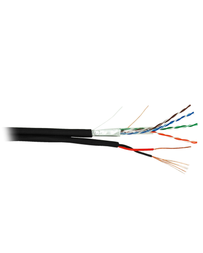 F/UTP 4pair, Cat5e, Out, PVC+PWR (EC-UF004-5E-PC150-PE-BK). Кабель «витая пара» (LAN) для структурированных систем связи. NETLAN во Владимире