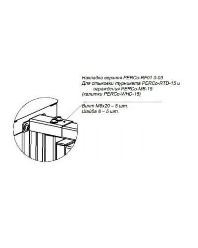 PERCo-RF01 0-03. Накладка верхняя. PERCo во Владимире