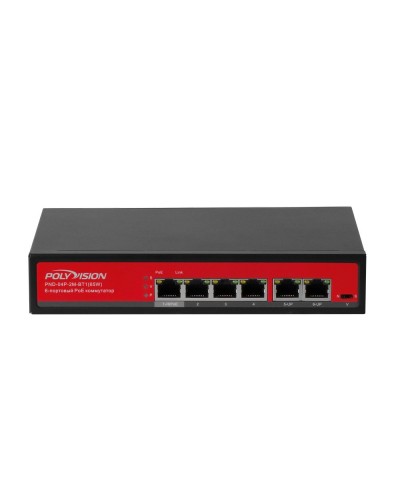 PND-04P-2M-BT1 (65W). Коммутатор неуправляемый 6-портовый с функцией PoE. Polyvision во Владимире