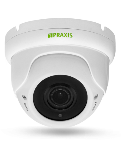 PP-7141IP 2.8-12 AUDIO. Видеокамера IP купольная. Praxis во Владимире